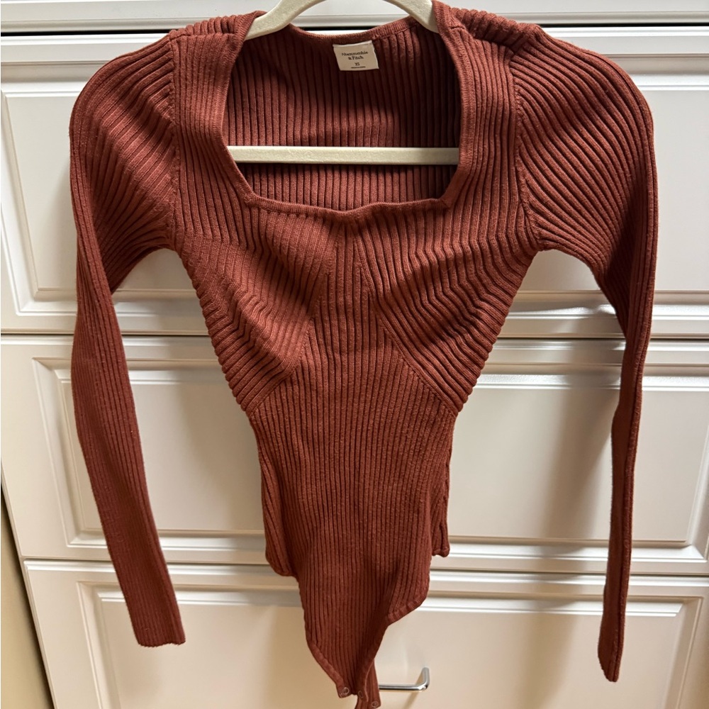 Abercrombie & Fitch Terracotta Ribbed Top